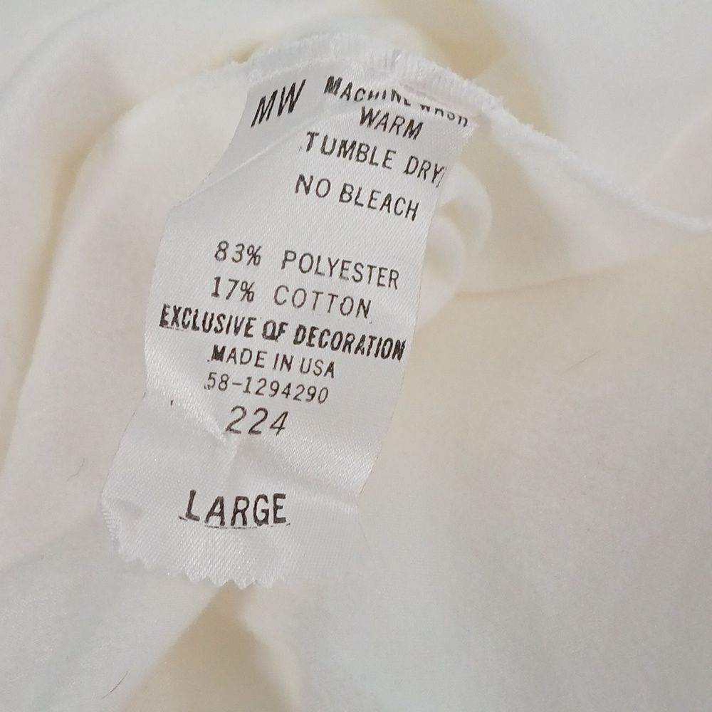 Nise Stevens vintage ivory flannel lined nightgown  Sz L NWOT - Picture 10 of 10